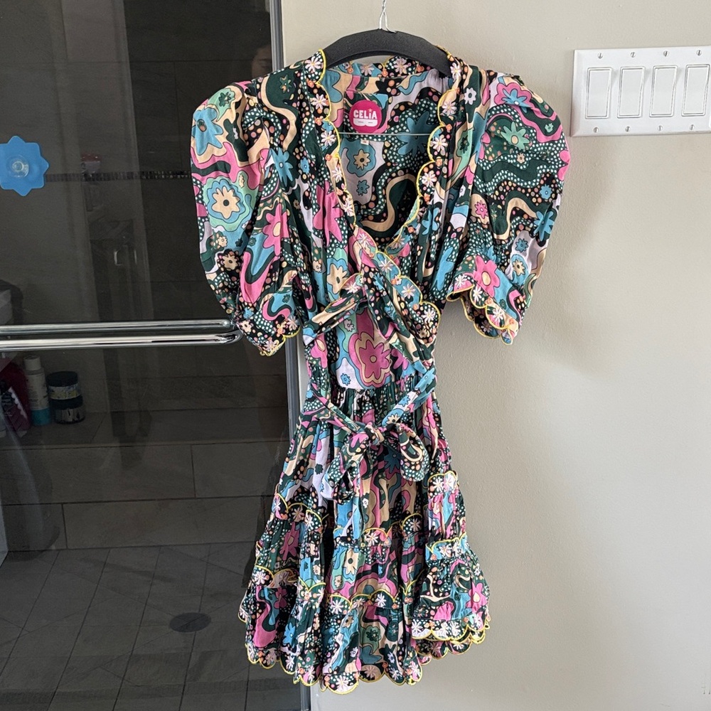 CeliaB Multicolor Floral Wrap Dress